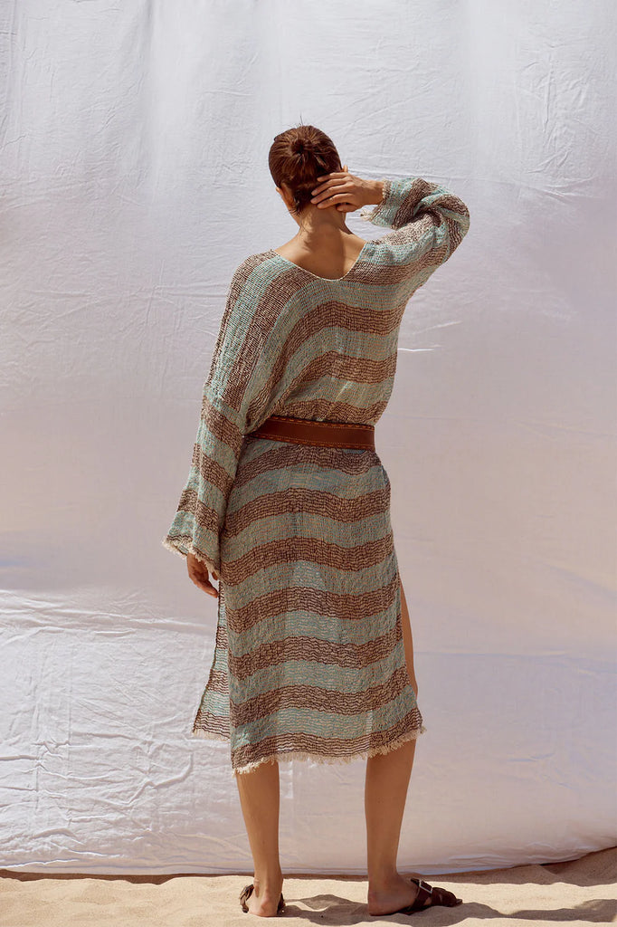Azelia Dress Chocolate Turquoise