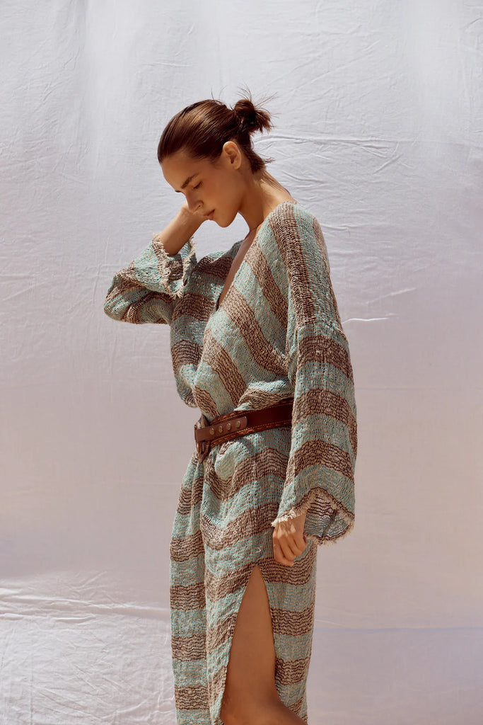Azelia Dress Chocolate Turquoise