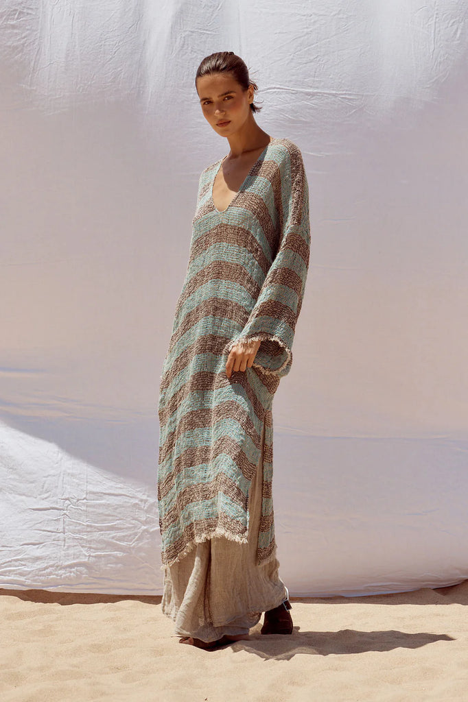 Azelia Dress Chocolate Turquoise