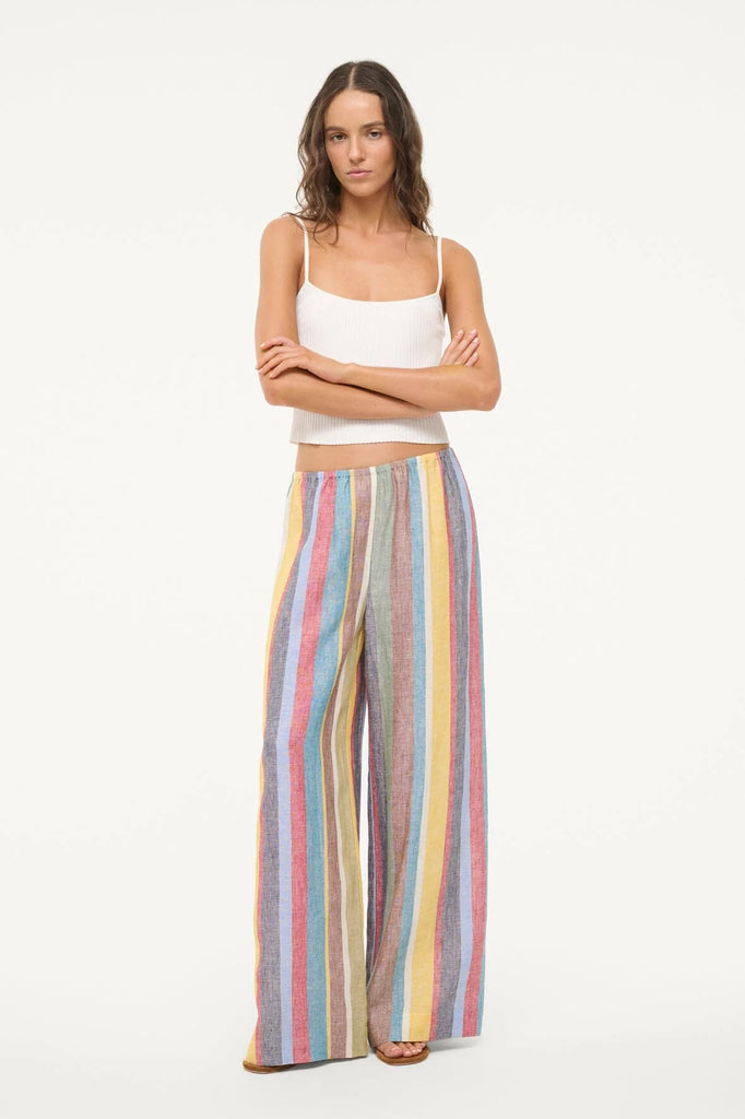 Bonfire Linen Pant Market Stripe
