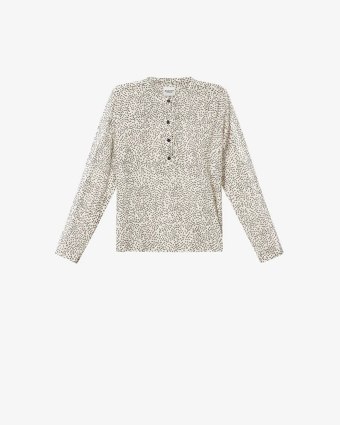 Maria Blouse Ecru Black