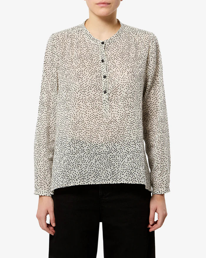 Maria Blouse Ecru Black