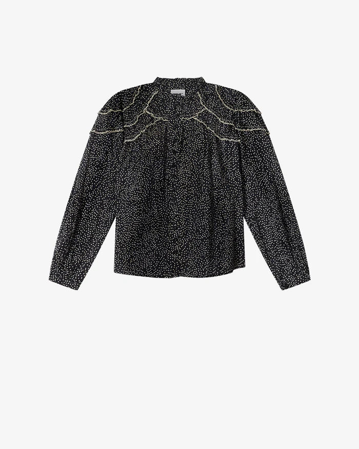 Christa Blouse Black Ecru