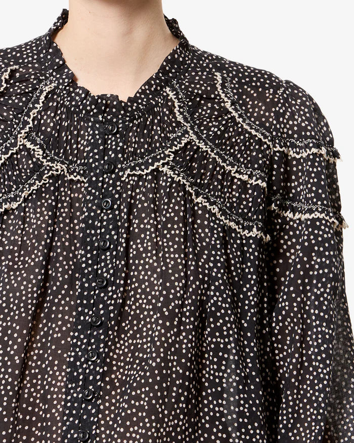 Christa Blouse Black Ecru