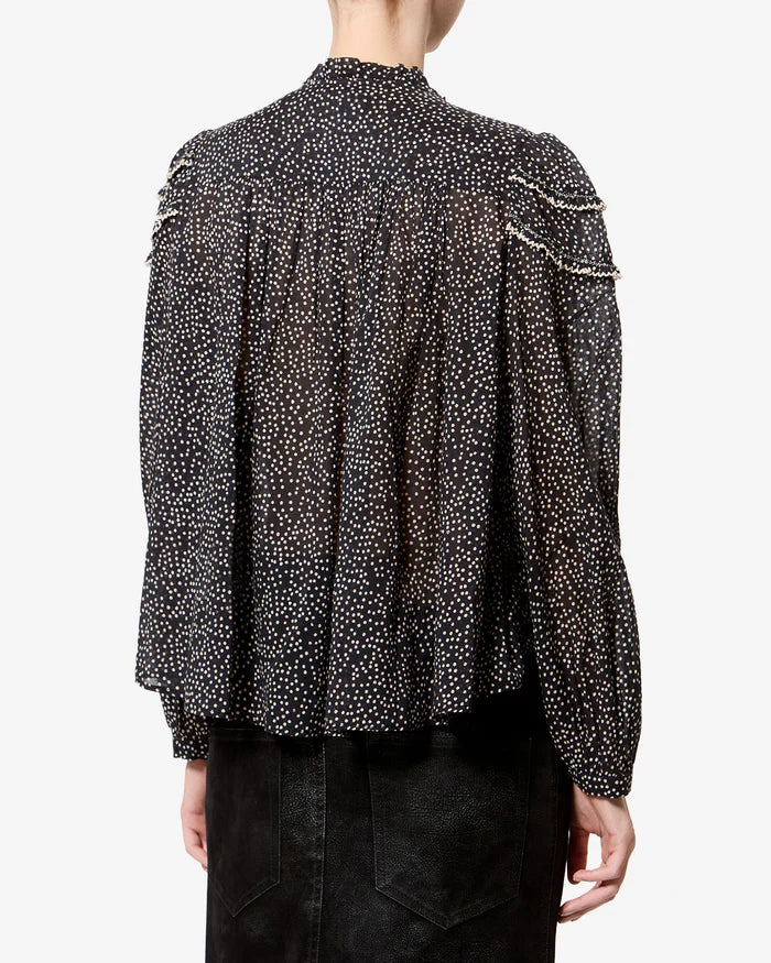 Christa Blouse Black Ecru