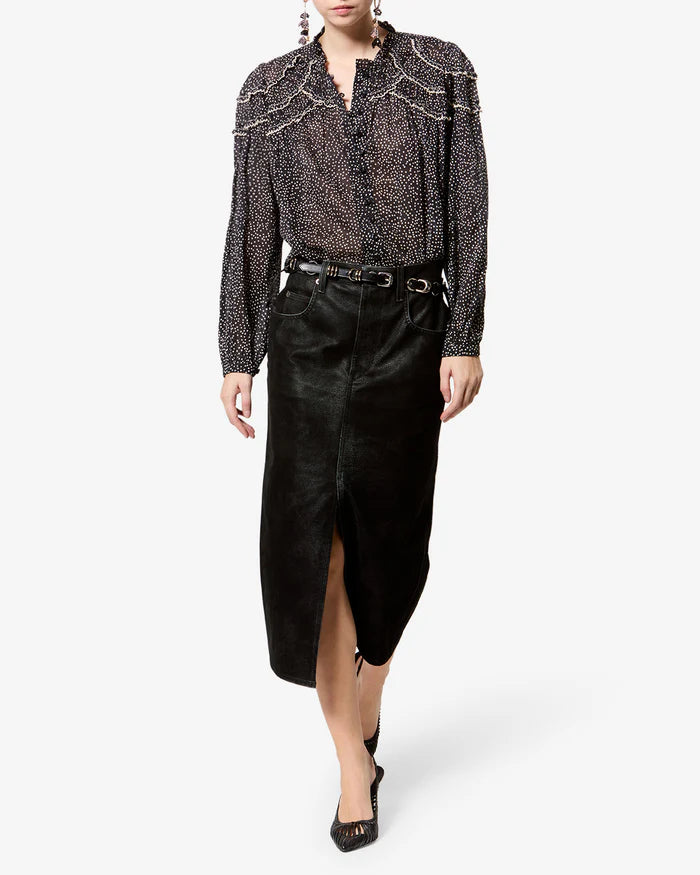 Christa Blouse Black Ecru
