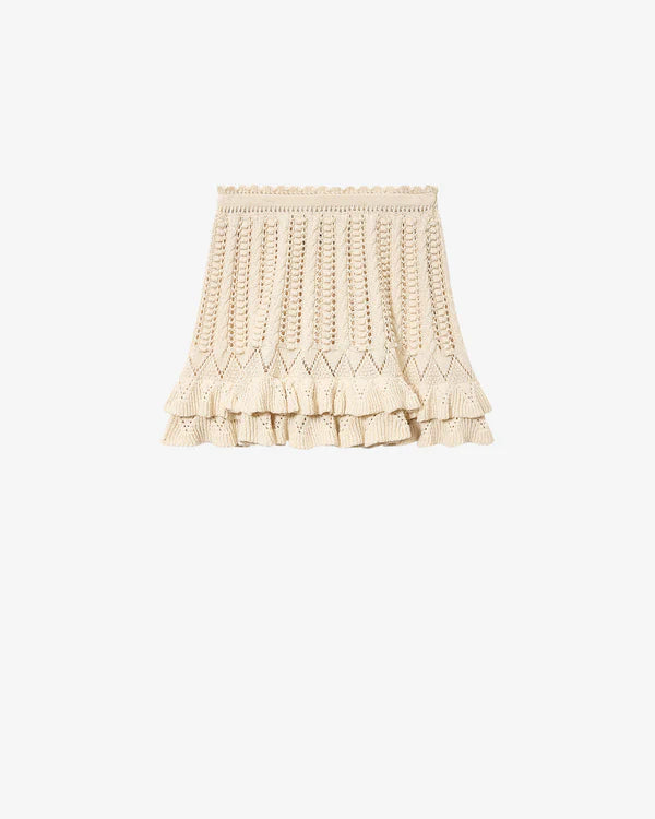 Nelle Knit Skirt Ecru