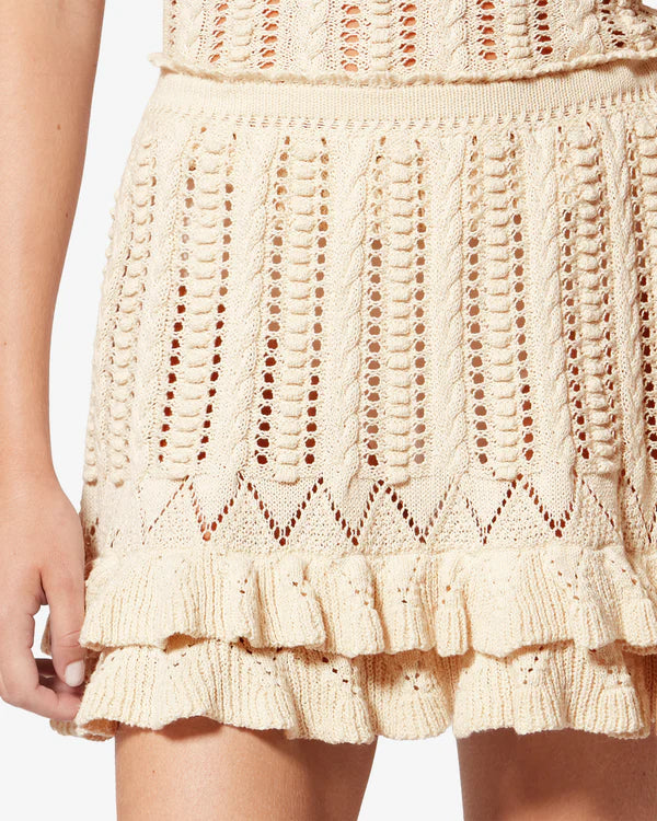 Nelle Knit Skirt Ecru