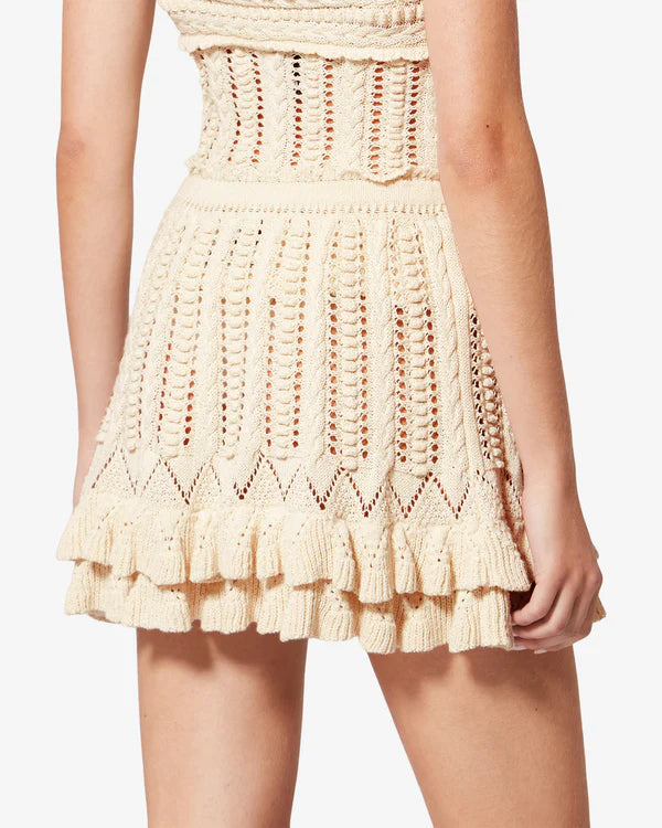 Nelle Knit Skirt Ecru