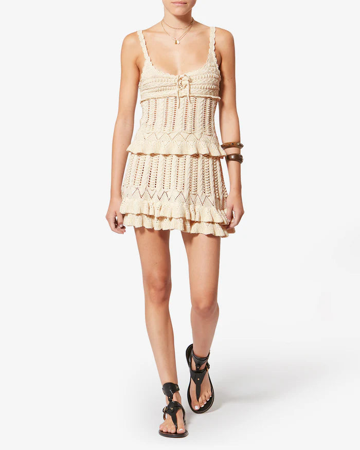 Nelle Knit Skirt Ecru