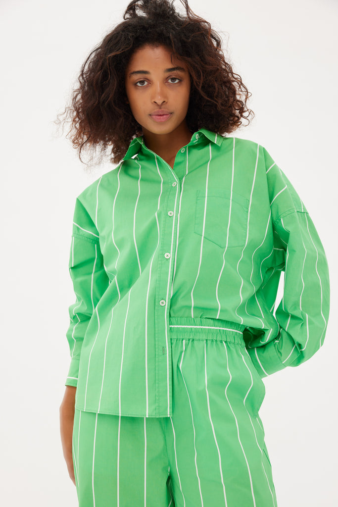 Chiara Shirt Verde Stripe
