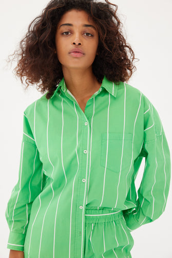 Chiara Shirt Verde Stripe