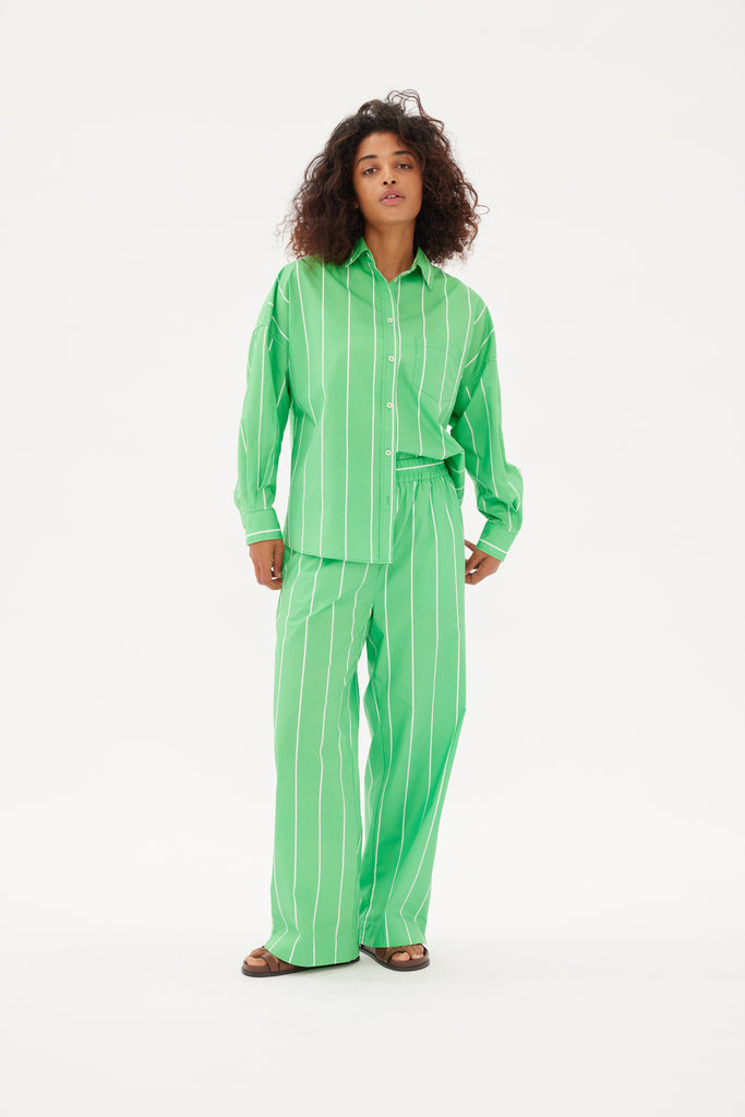 Chiara Shirt Verde Stripe
