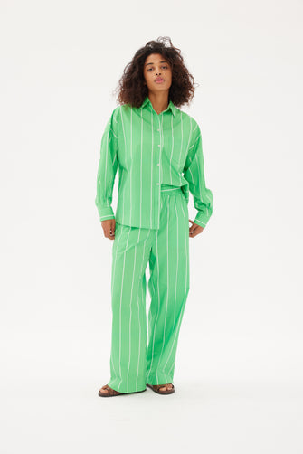 Chiara Shirt Verde Stripe