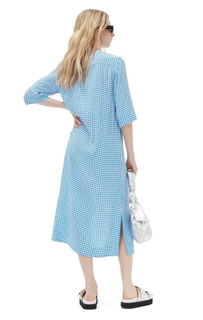 Printed Crepe Midi Dress