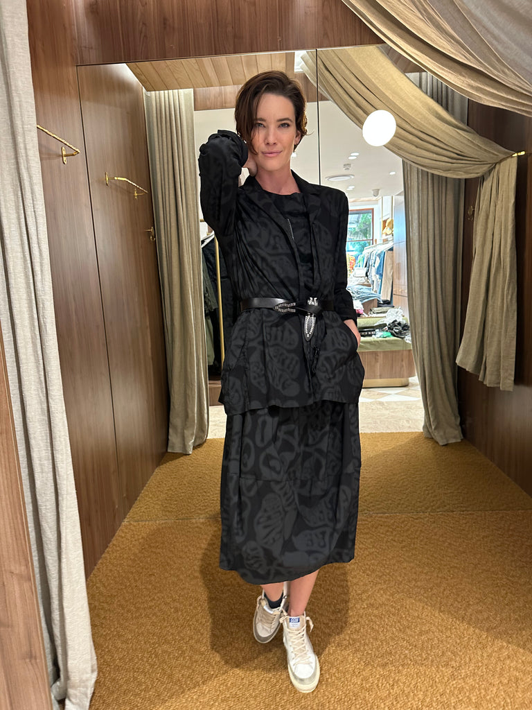 Round Neck Script Dress