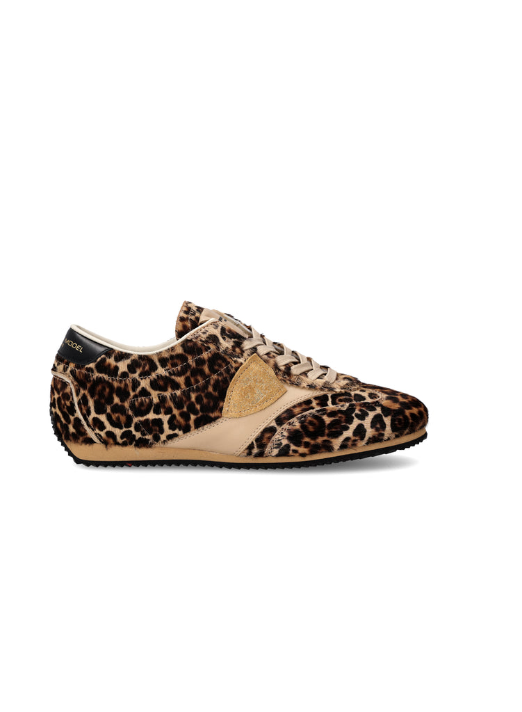 Planche Low Sneaker Animalier Beige Noir