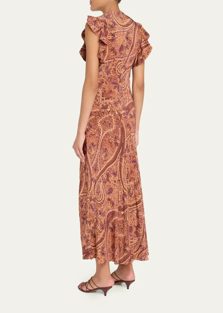 Ameline Silk Dress Rosette