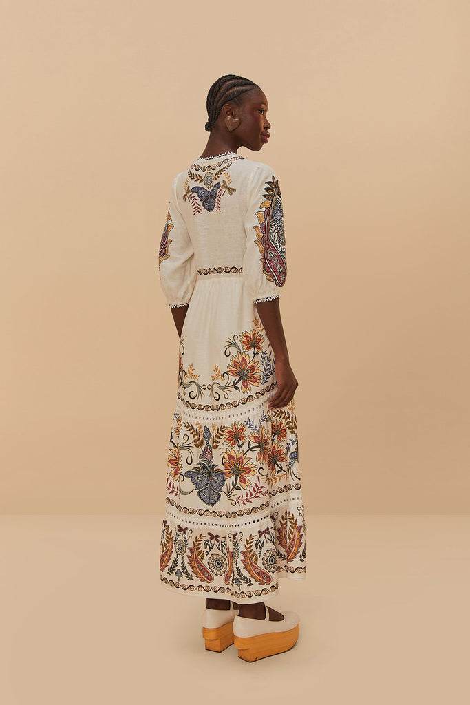 Boho Glam Off-White Maxi Dress Toscani Australia Boho Glam Off-White Maxi Dress Toscani Australia