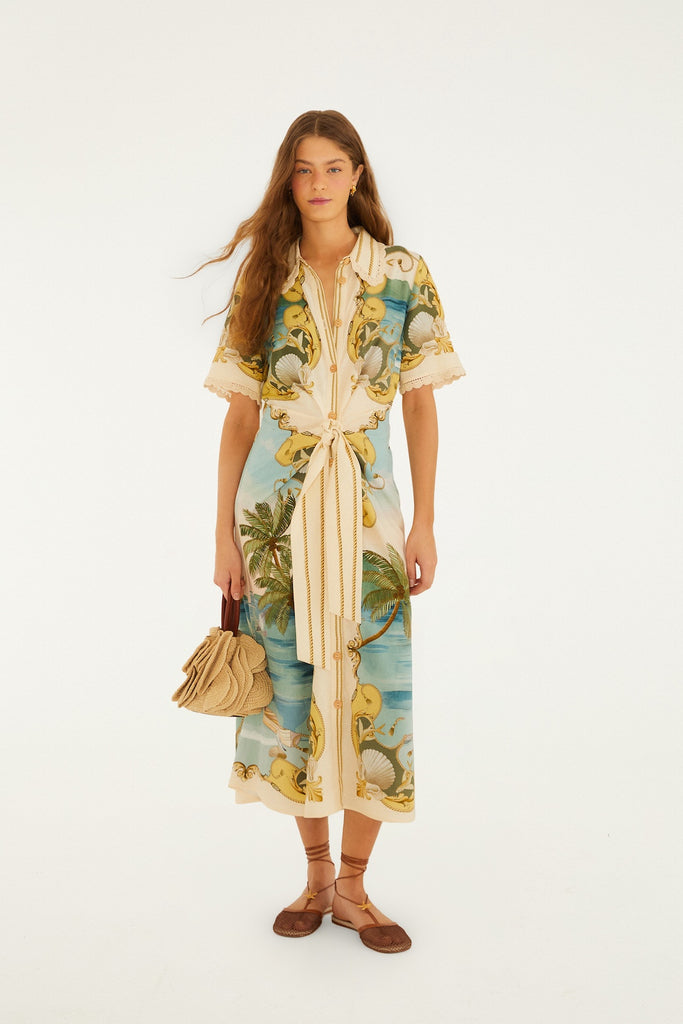 Royal Sea Midi Dress