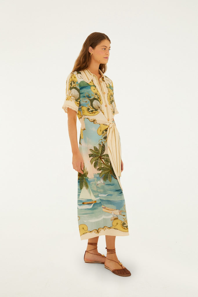 Royal Sea Midi Dress