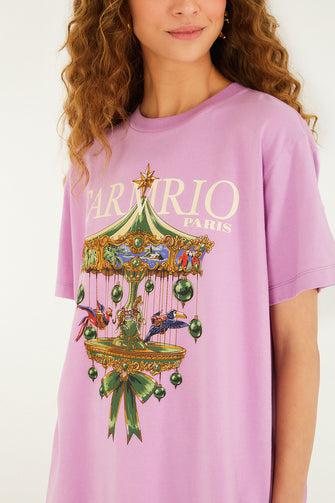 Paris Carousel Oversized Tee