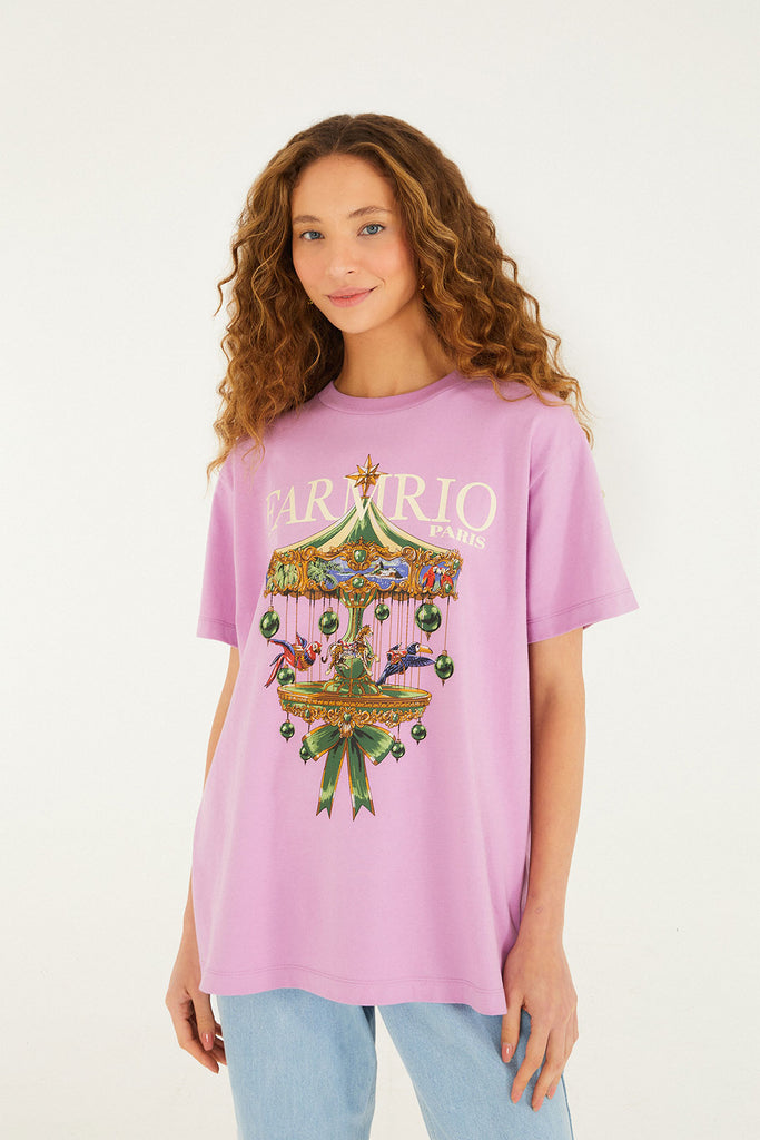 Paris Carousel Oversized Tee