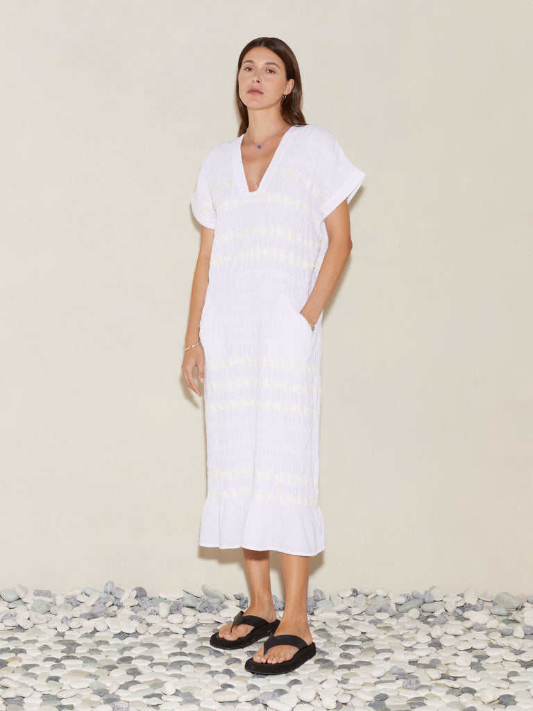 Hera Midi Tunic Dress White