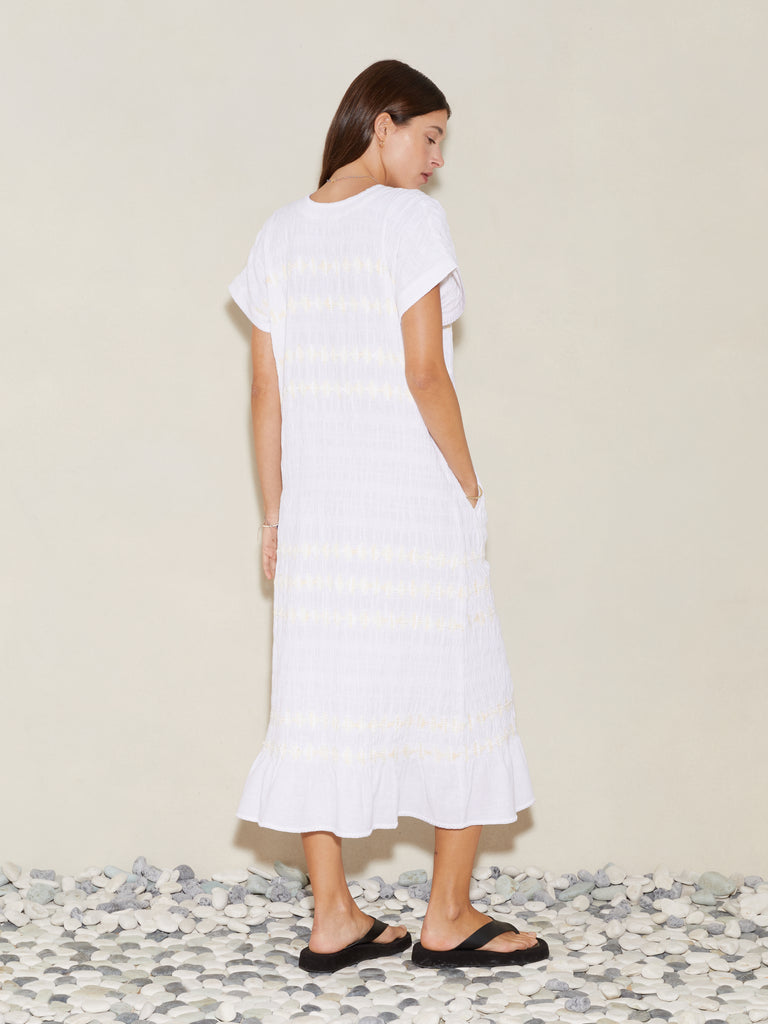 Hera Midi Tunic Dress White
