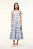 Short Sleeve Wells Dress Blue Toile