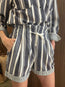 Nirma Shorts Ecru Blue Stripe