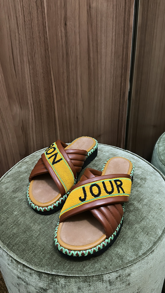 Bon Jour Slide Tan PRE-ORDER