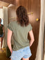 Jillian V Neck Tee Elm