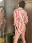 Gelva Shirt Beige Red Stripe
