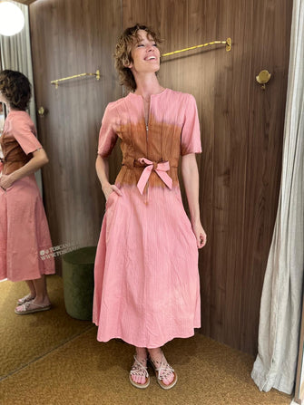 Zipper Dress with Pockets Bubblegum