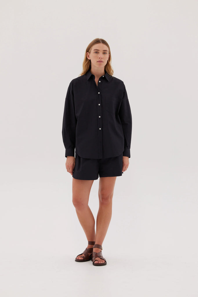 Chiara Poplin Shirt Black