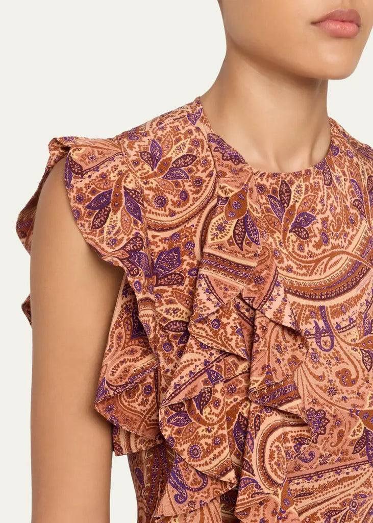 Ameline Silk Dress Rosette