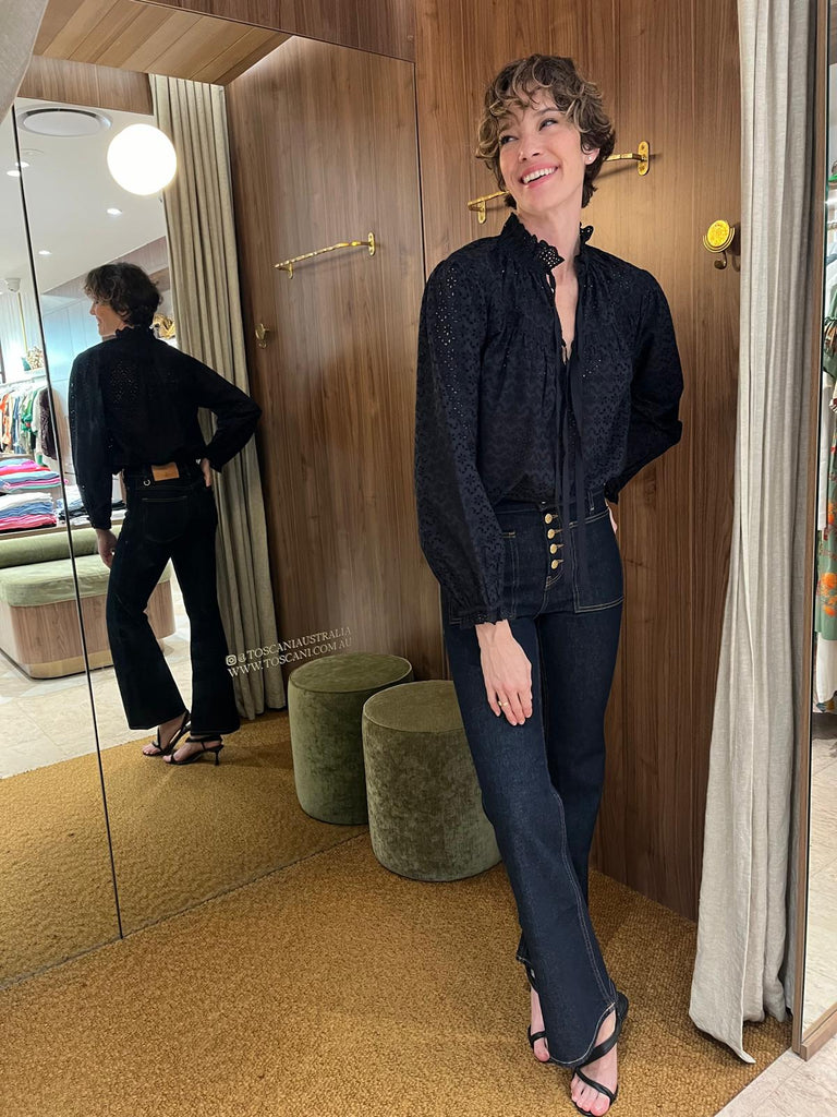 Avelie Cotton Blouse Midnight