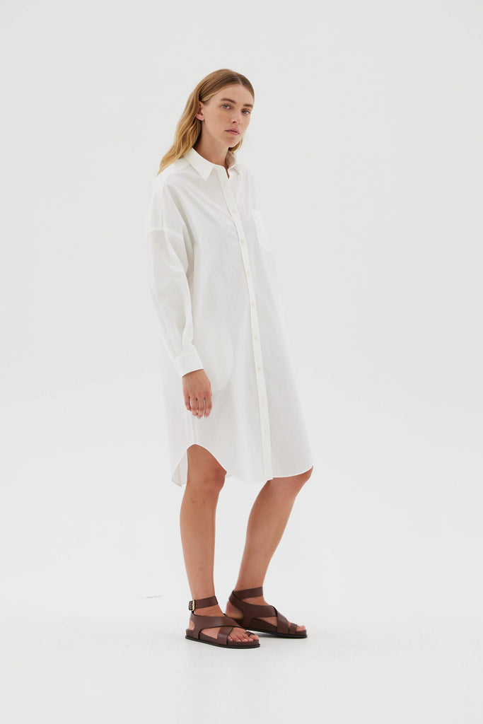 Chiara Shirt Dress White