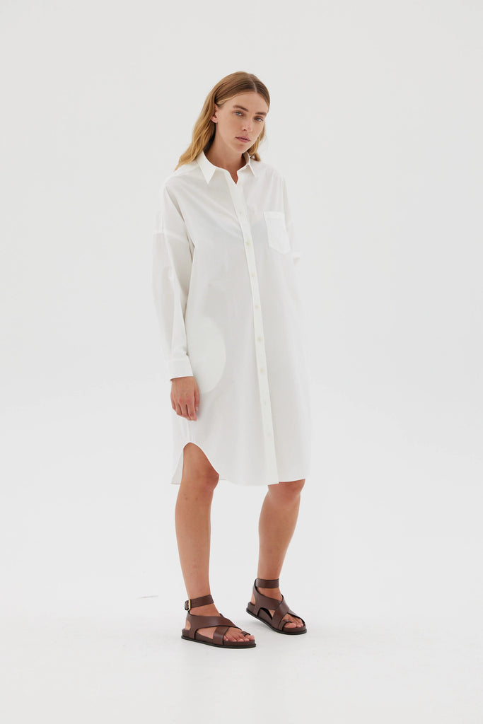 Chiara Shirt Dress White
