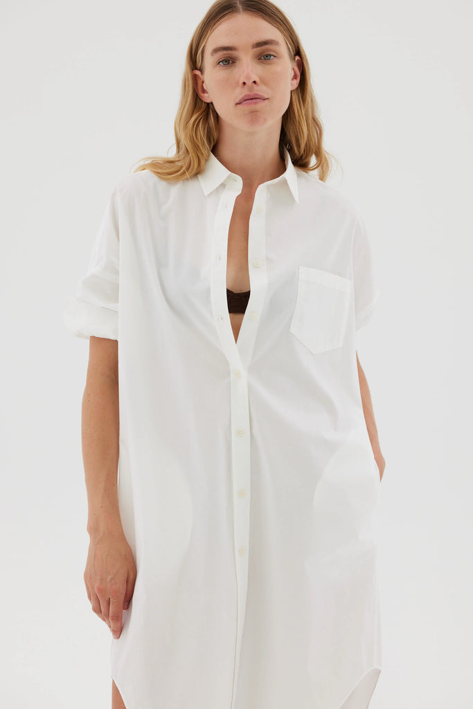 Chiara Shirt Dress White