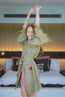 Midi Robe Kiwi Palm Crab