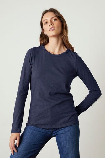 Velvet Original Lizzie Tee Navy