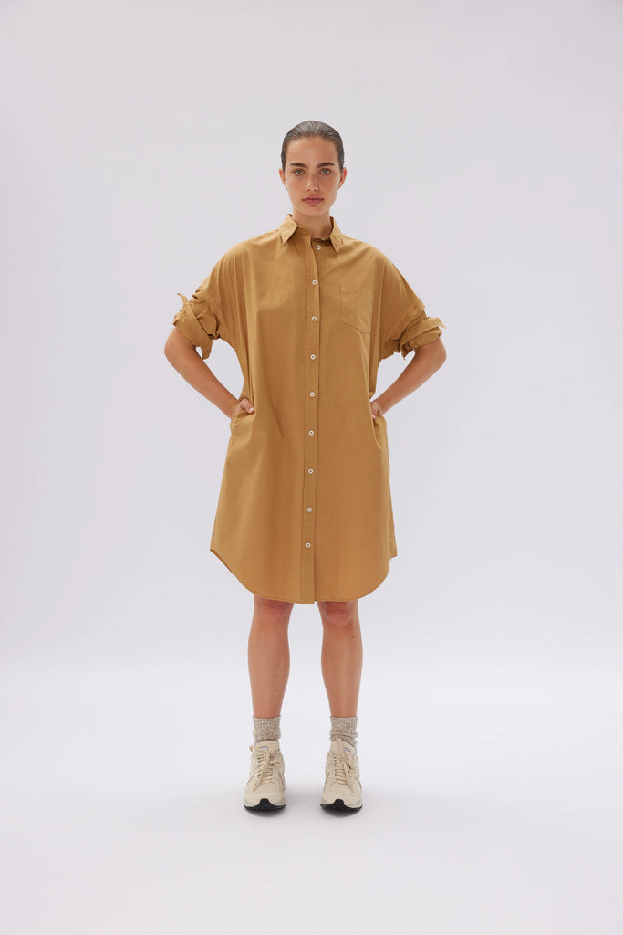 Classic Chiara Shirt Dress Toffee