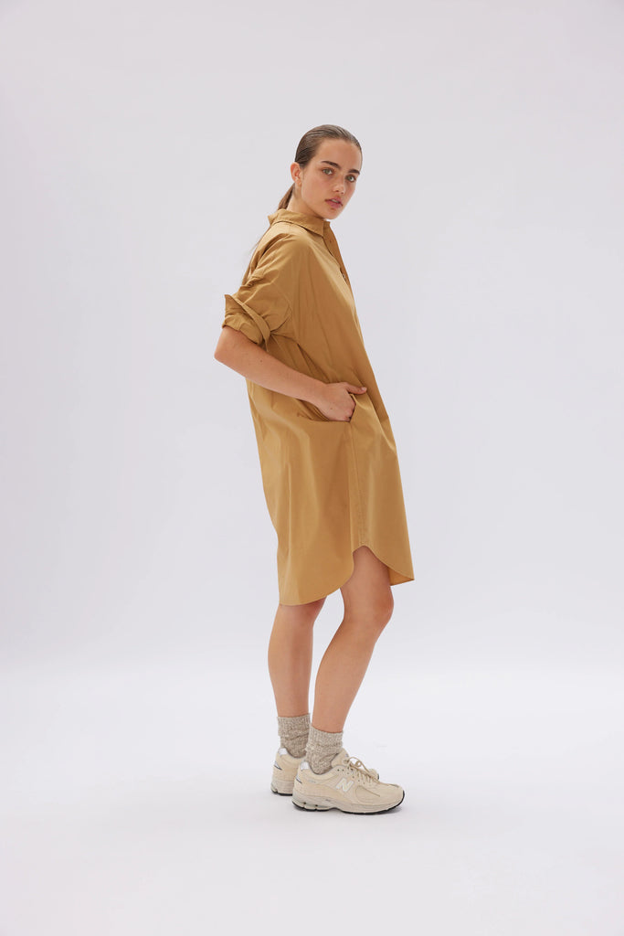 Classic Chiara Shirt Dress Toffee