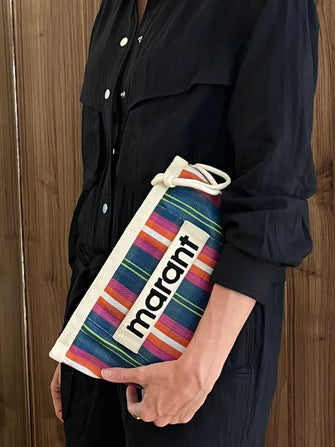 Powden Pouch Navy Orange