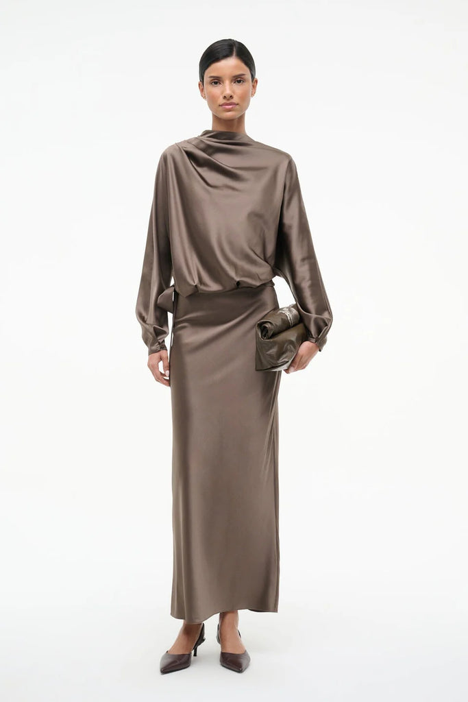 Phoebe Silk Dress Truffle