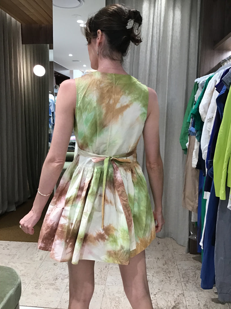 Sleeveless Cotton Mini Dress Peppermint Stripe