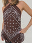 Bandana Halter Top Chocolate