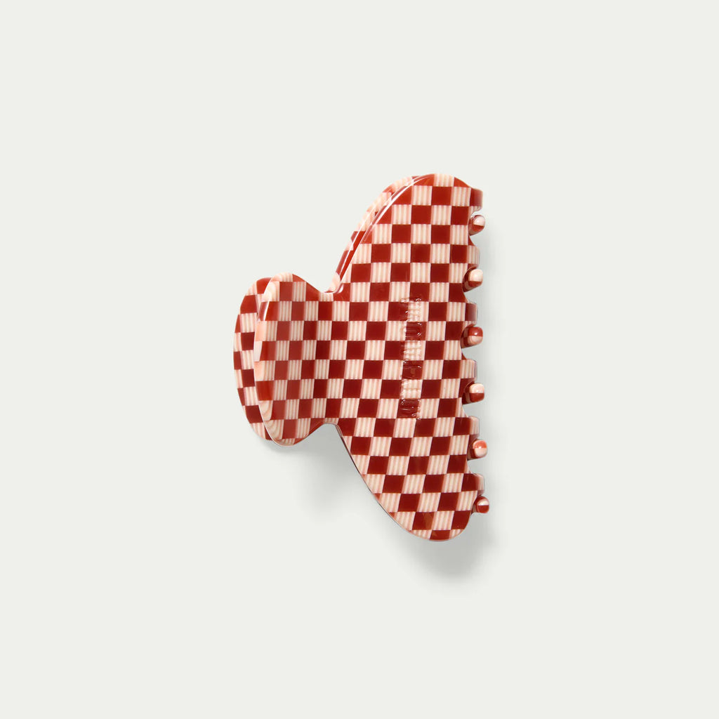 Midi Claw Clip Cherry Checkers